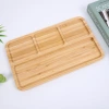Wholesale of household square four-grid and six-grid bamboo plates, restaurant cheese, pastry, fruit grid plates, and multi-functional partition trays Application Scenario